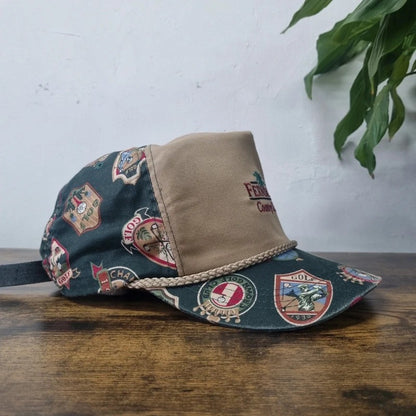 Vintage American Trucker Hat Snapback cap one size adjustable beige green Ferndale golf country club