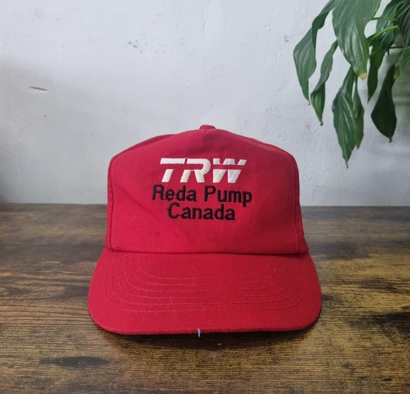 Vintage American Trucker Hat Snapback cap one size red TRW reda pump canada