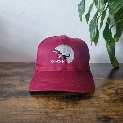 Vintage American Baseball Hat Snapback cap one size adjustable burgundy Taifun plane