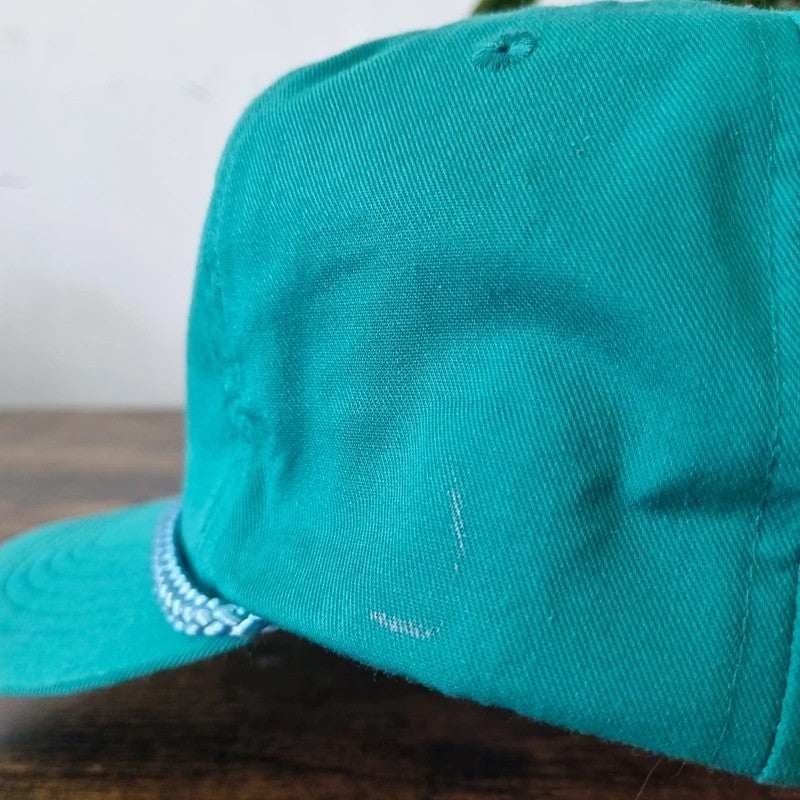 Vintage American Trucker Hat Snapback cap one size adjustable acco feeds green farming