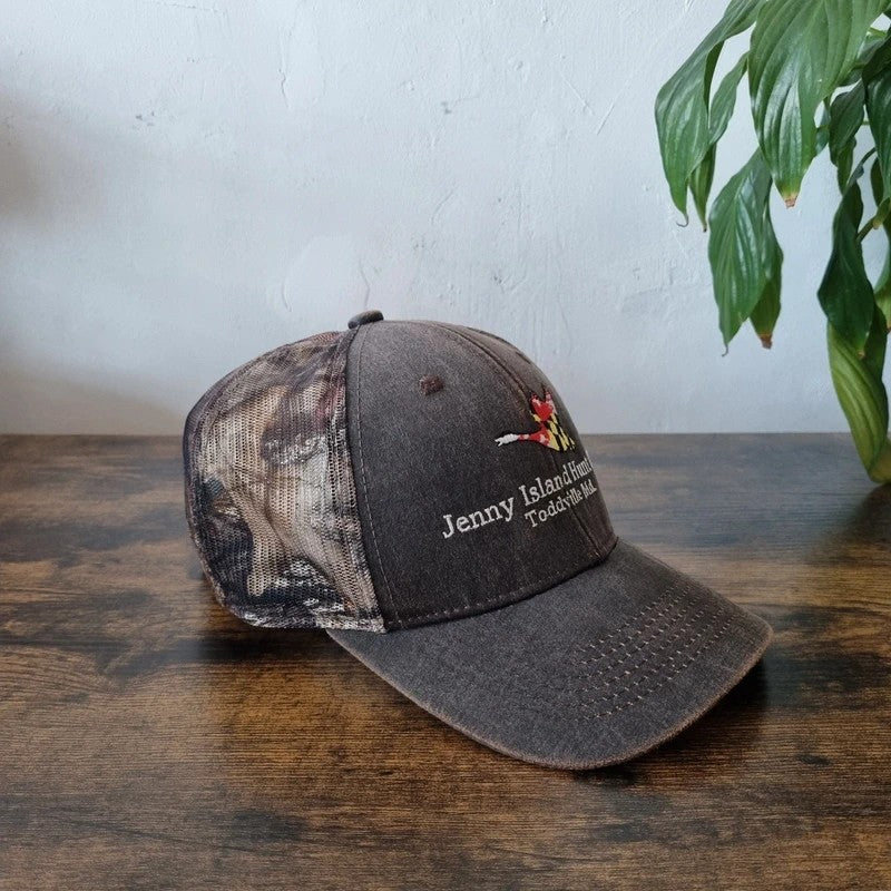 Vintage American Baseball Hat Snapback cap one size adjustable jenny island hunting realtree camo