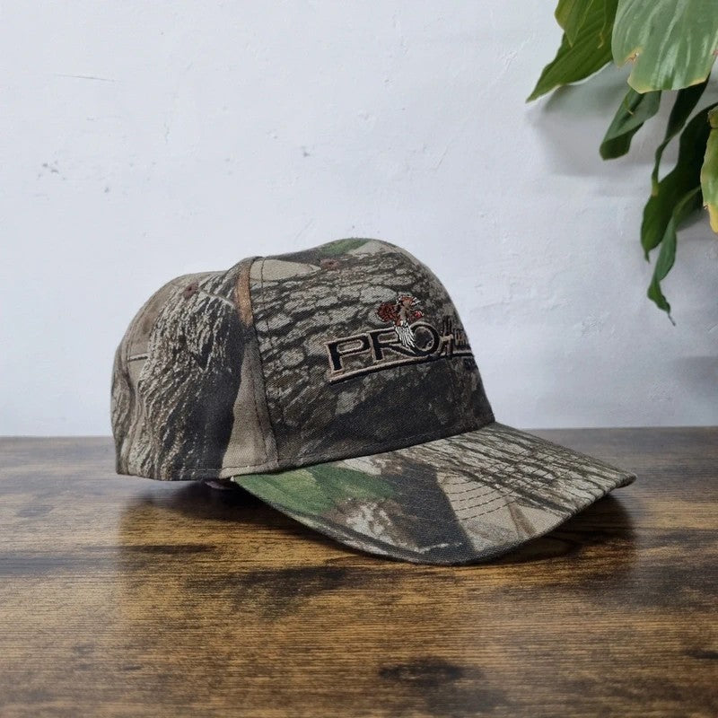 Vintage American Baseball Hat Snapback cap one size adjustable brown realtree pro hunting bird