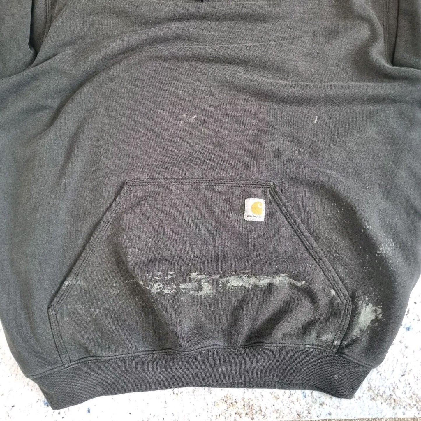 Carhartt Hoodie Mens Pull Over Workwear Spellout Sweatshirt Black, XXL