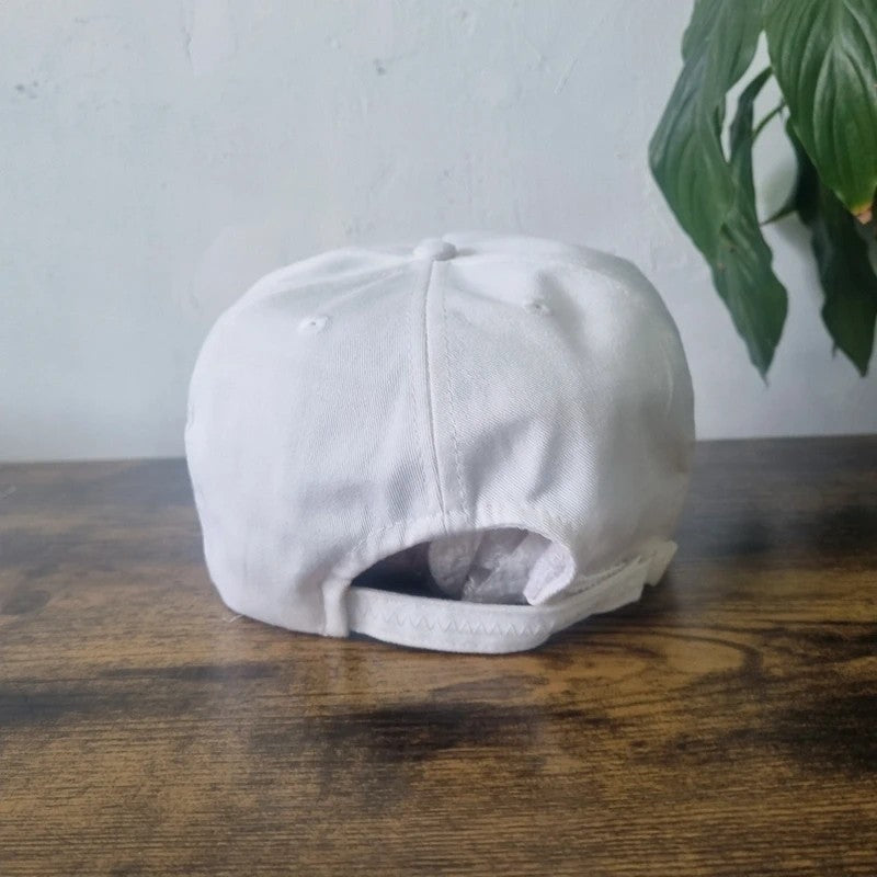 Vintage American Trucker Hat Snapback cap one size adjustable white Mentek