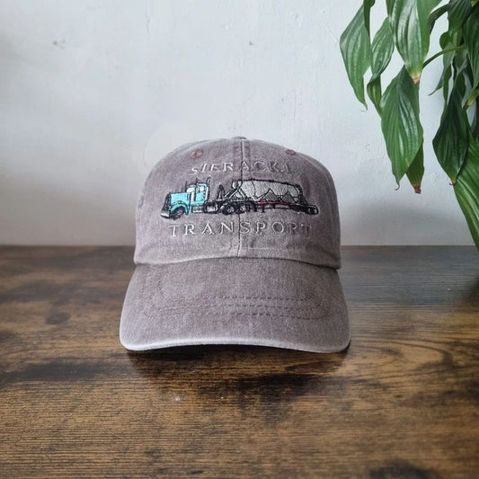Vintage American baseball Hat Snapback cap one size adjustable grey truck transport