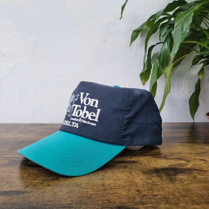 Vintage American baseball Hat Snapback cap one size adjustable delta airlines navy blue