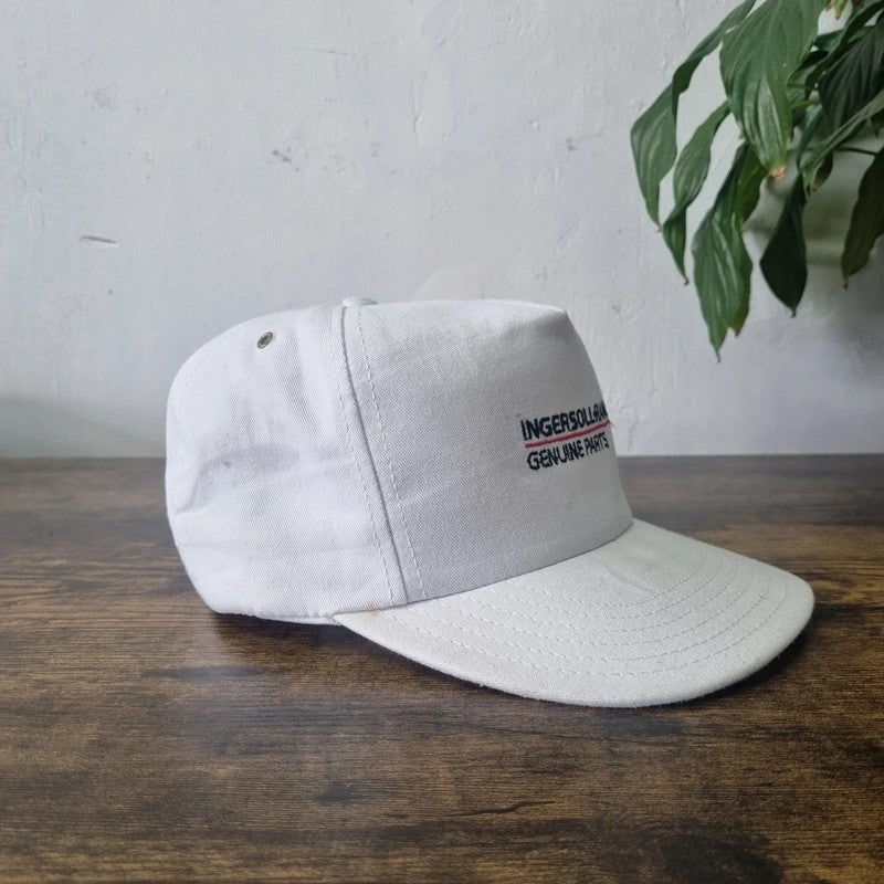 Vintage American Trucker Hat Snapback cap one size white Ingersoll-Rand Genuine Parts