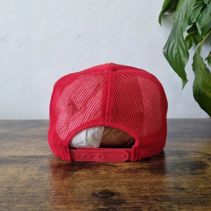 Vintage American Trucker Hat Snapback cap one size adjustable red Chevrolet club chevy