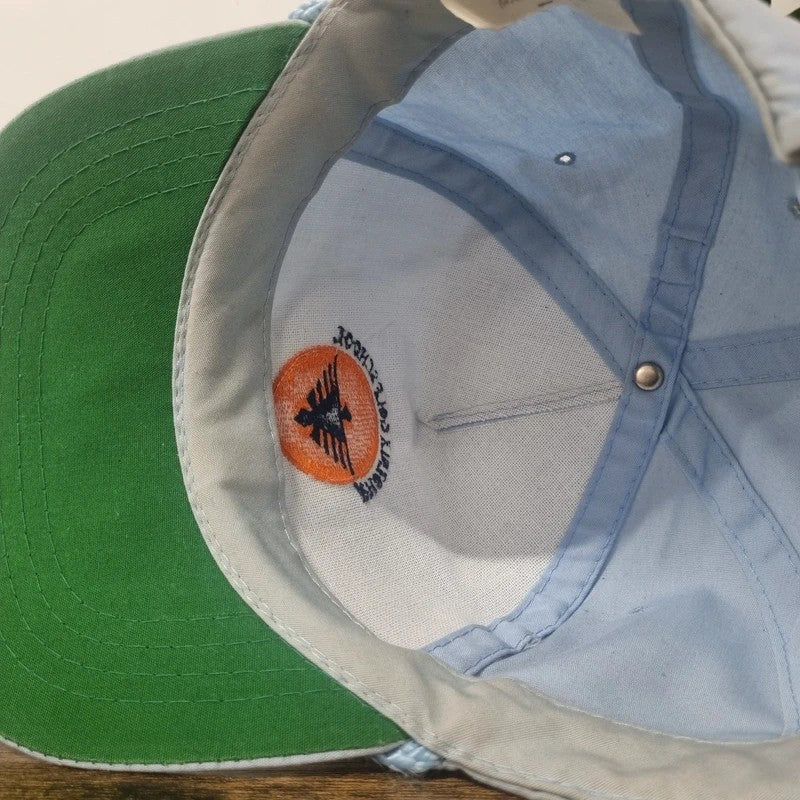 Vintage American Trucker Hat Snapback cap one size adjustable blue phoenix golf school