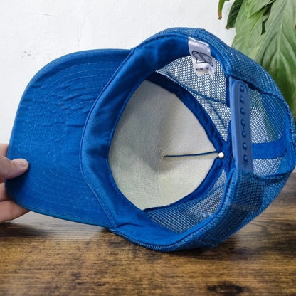 Vintage American Trucker Hat Snapback cap one size adjustable blue east Highland 93 grand reunion