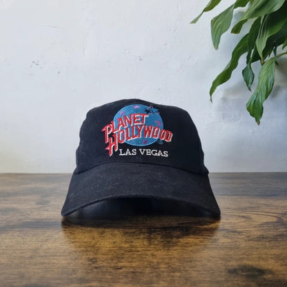 Vintage American Baseball Hat Snapback cap one size black planet Hollywood las vegas