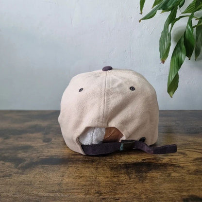 Vintage American baseball Hat Snapback cap one size adjustable community first bank beige brown