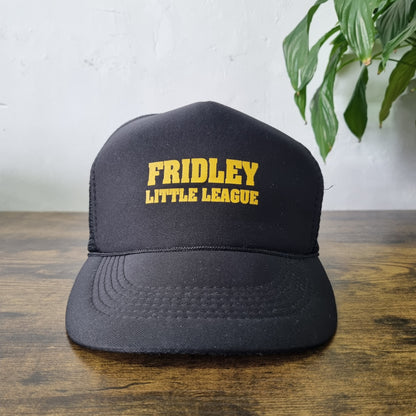 Vintage American Trucker Hat Snapback cap one size black Fridley little league