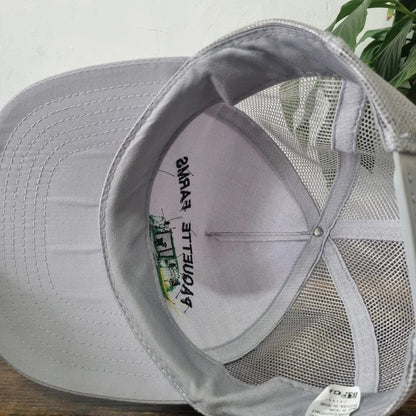Vintage American Trucker Hat Snapback cap one size adjustable grey paquette farms farming
