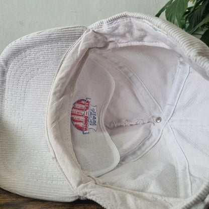 Vintage American Trucker Hat Snapback cap one size adjustable white mail boat