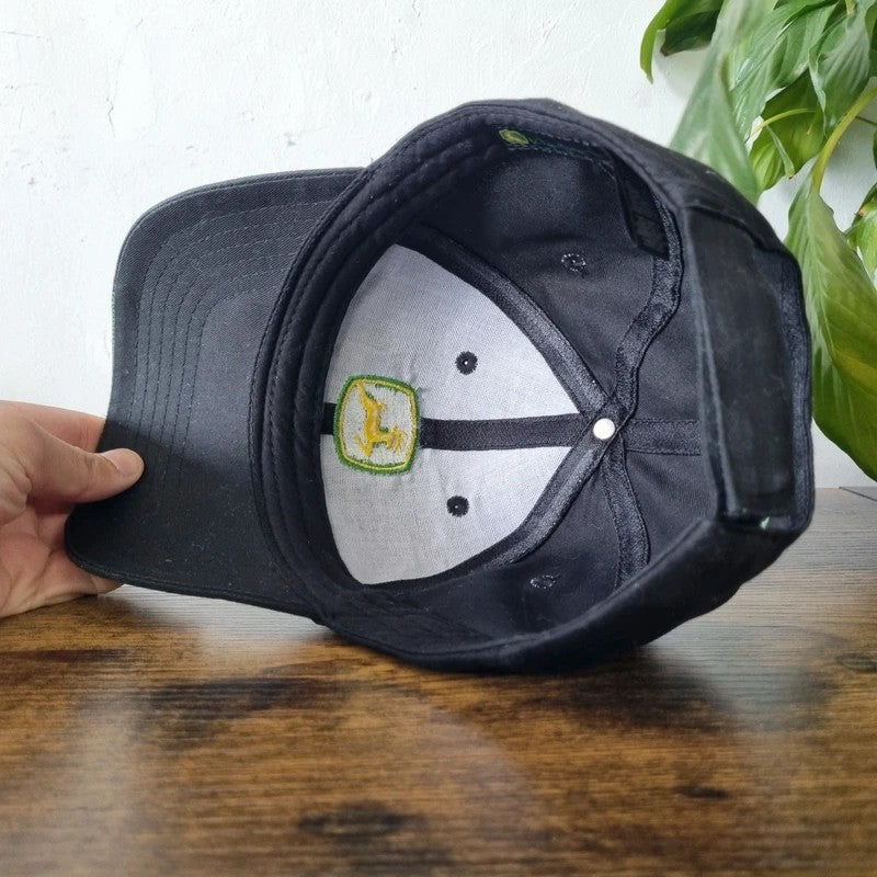 Vintage John Deere Baseball Hat Snapback cap one size adjustable black green