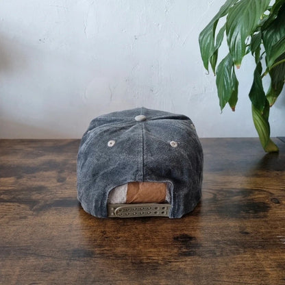 Vintage American Trucker Hat Snapback cap one size adjustable grey beige Scherzer & Associates