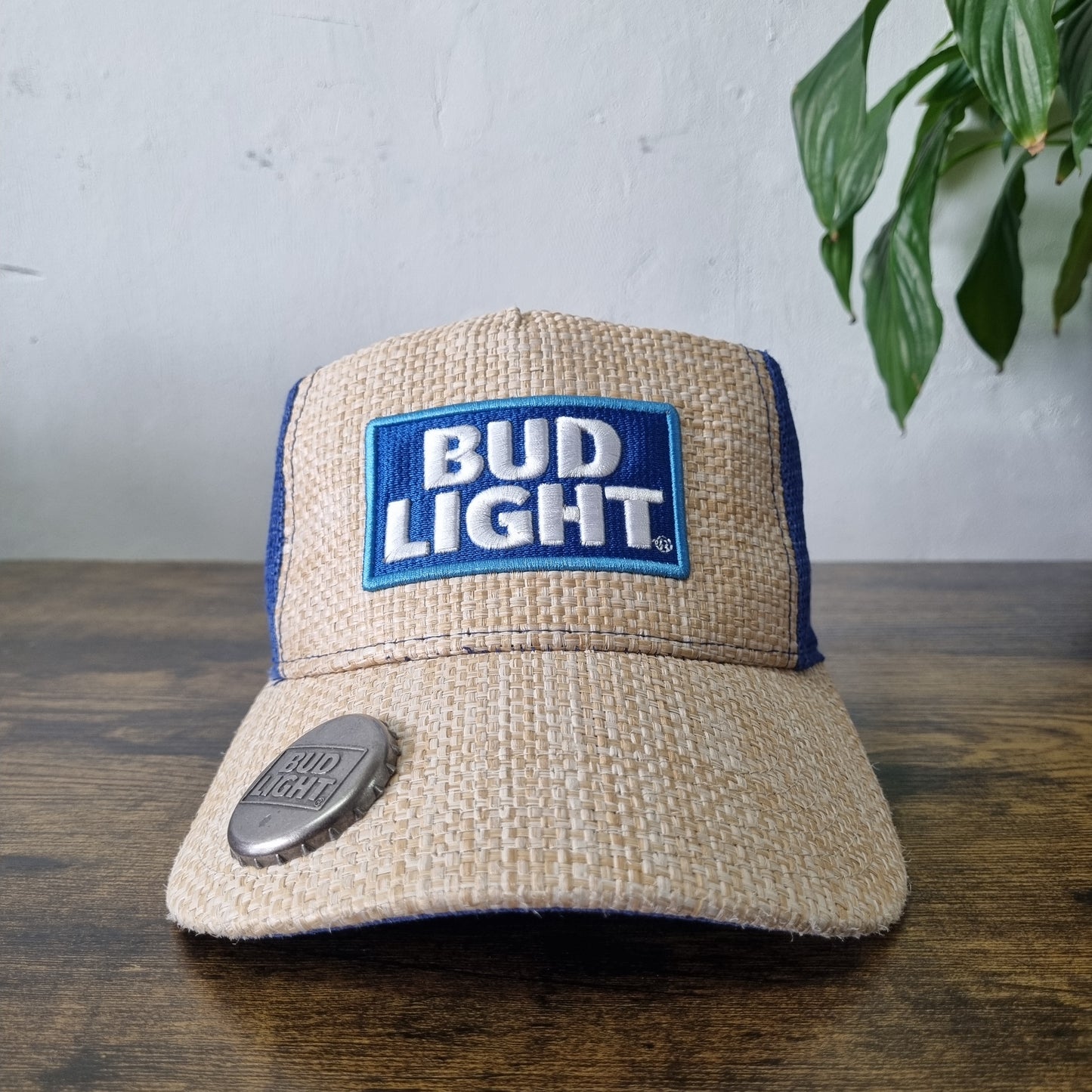 Vintage Budweiser Baseball Hat Snapback cap one size adjustable beige blue