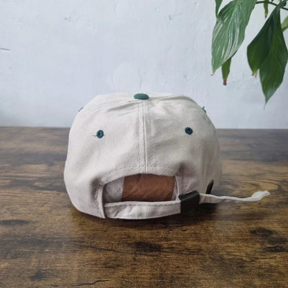 Vintage American Baseball Hat Snapback cap one size adjustable beige green Safety-Kleen