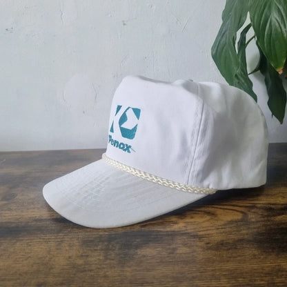 Vintage American Trucker Hat Snapback cap one size adjustable white penox