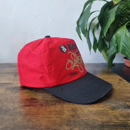 Vintage American Trucker Hat Snapback cap one size adjustable black red Kendall Racing
