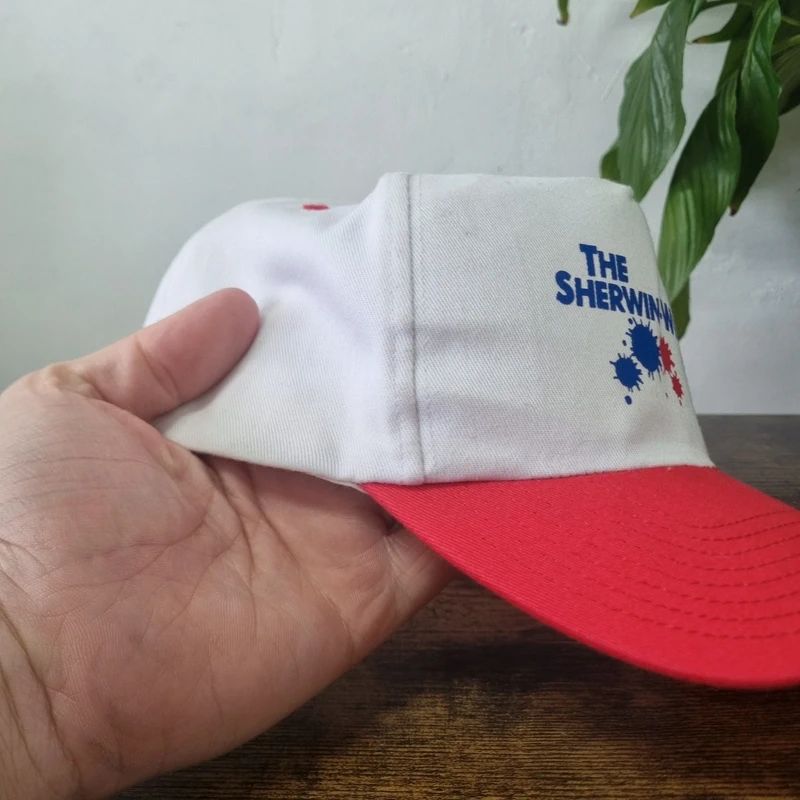 Vintage American baseball Hat Snapback cap one size adjustable red white Williams painting