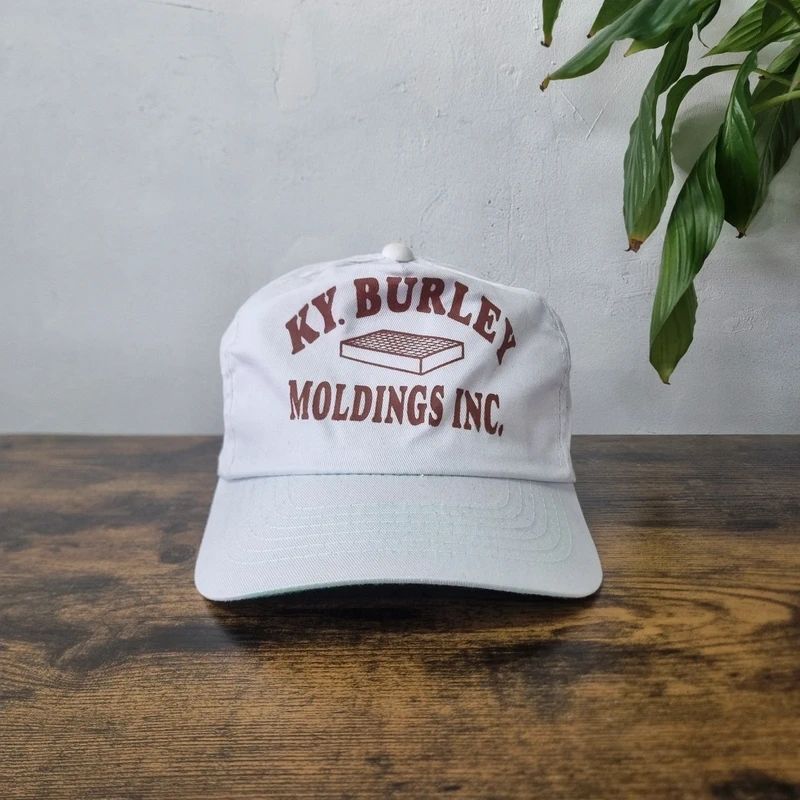 Vintage American Trucker Hat Snapback cap one size adjustable white burley