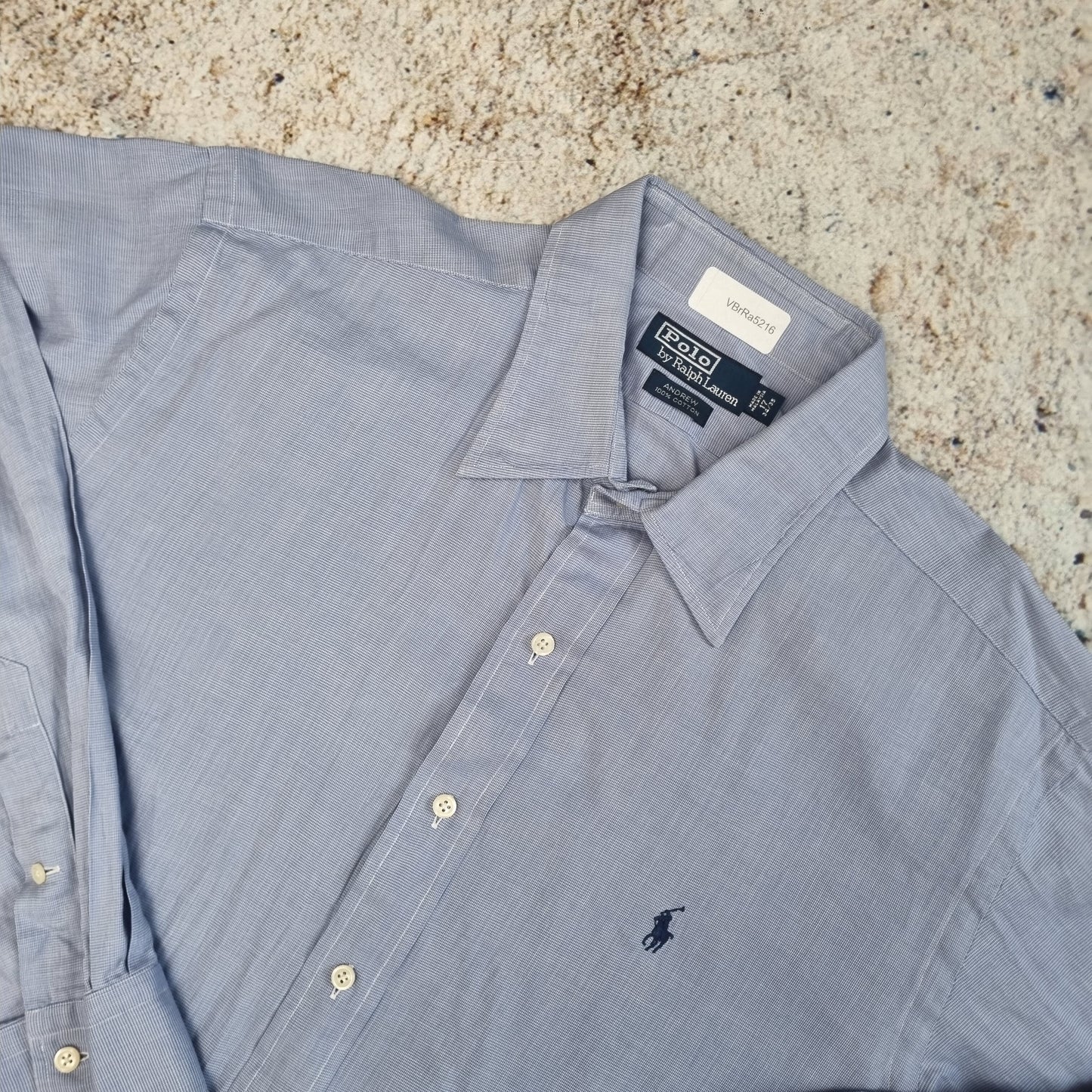 Polo Ralph Lauren SHIRT ANDREW 100% COTTON  - Blue - Size 17