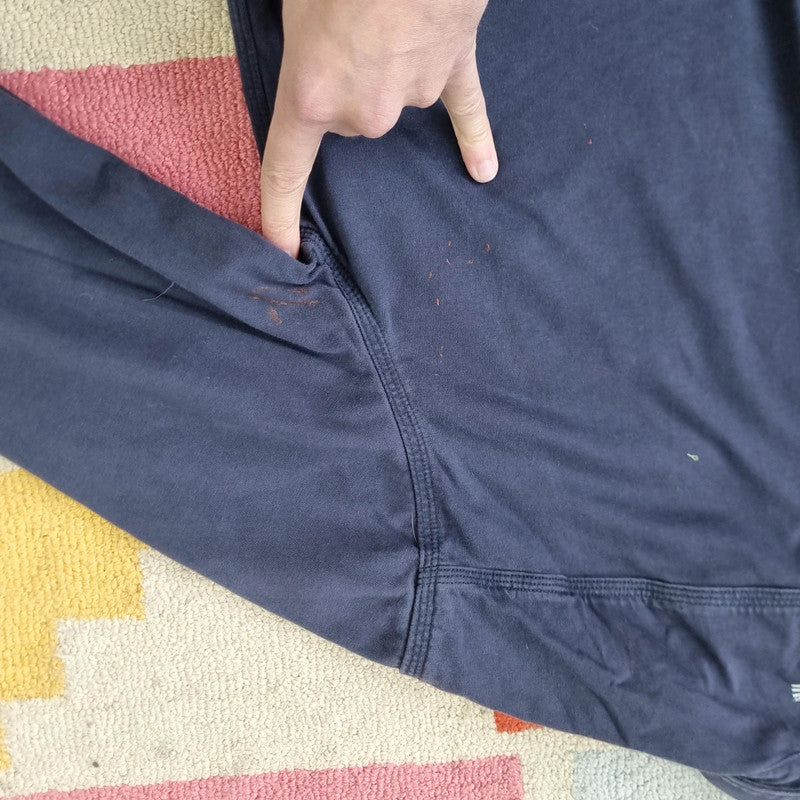 Carhartt FR Boxy Fit Cropped Shirt long Sleeve Medium plain Blue Button Up Skater Y2K Surf