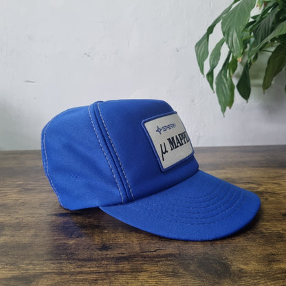 Vintage American Trucker Hat Snapback cap one size adjustable Blue Sperry Mapper