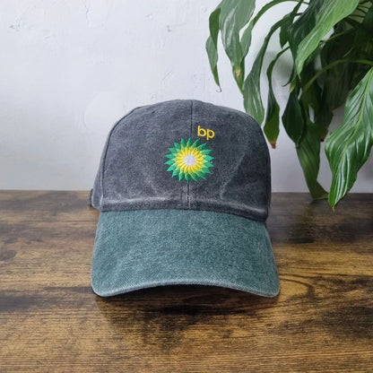 Vintage American Baseball Hat Snapback cap one size adjustable BP petrol