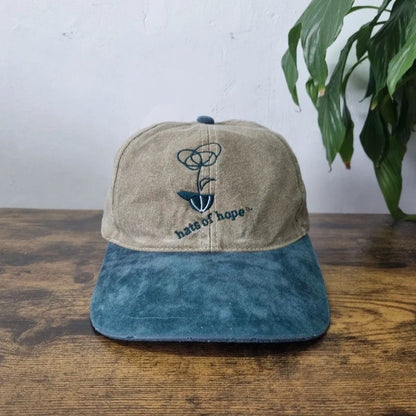 Vintage American Baseball Hat Snapback cap one size adjustable khaki green hats of hope