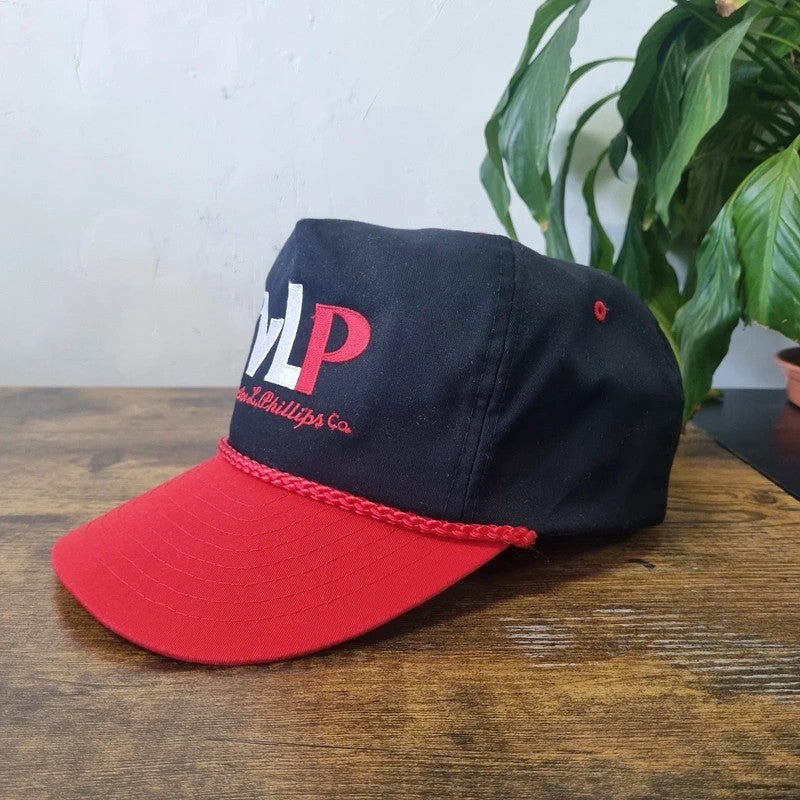 Vintage American Trucker Hat Snapback cap one size adjustable black red VLP