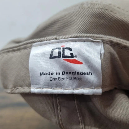 Vintage American Baseball Hat Snapback cap one size adjustable beige green central livestock