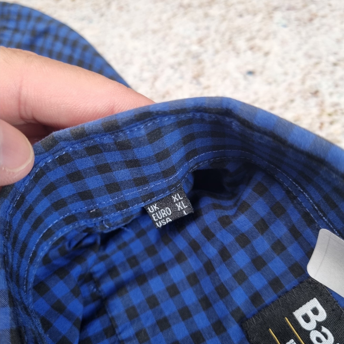 Barbour INTERNATIONAL SHIRT SLIM FIT CHECK GINGHAM - Blue - Size XL