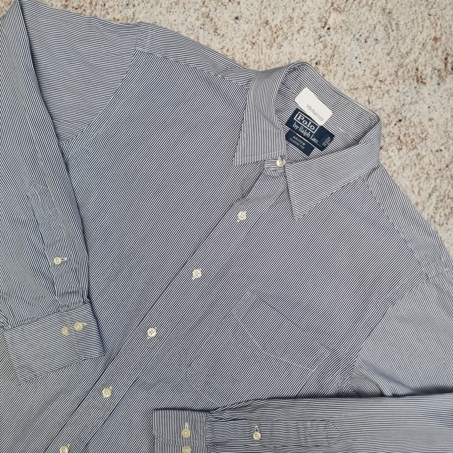 Ralph Lauren SHIRT ANDREW CLASSIC FIT STRIPE 32 33 - Blue - Size 16