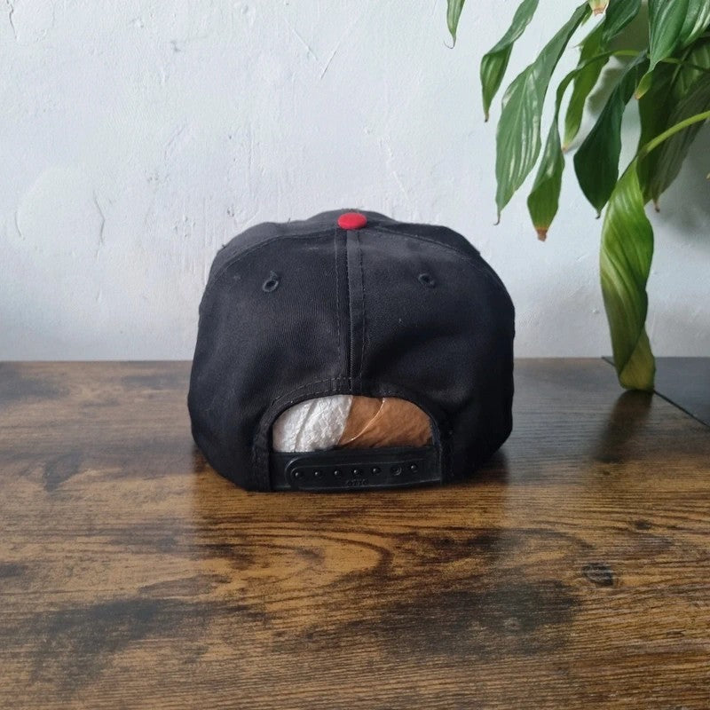 Vintage American Baseball Hat Snapback cap one size adjustable black red Honda Fastpitch