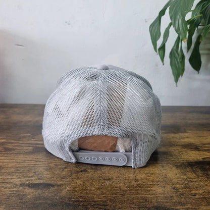 Vintage American Trucker Hat Snapback cap one size grey Badgett constructions