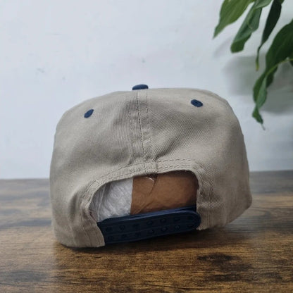 Vintage American Baseball Hat Snapback cap one size adjustable beige navy amigo truck