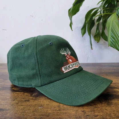 Vintage American Baseball Hat Snapback cap one size adjustable green Deer Buckmaster