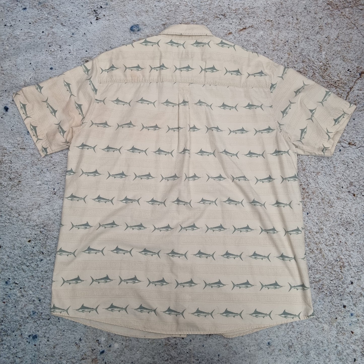 Woolrich SHIRT ECRY FISH SHORT SLEEVE WESTERN OUTDOOR MENS - Beige - Size XL