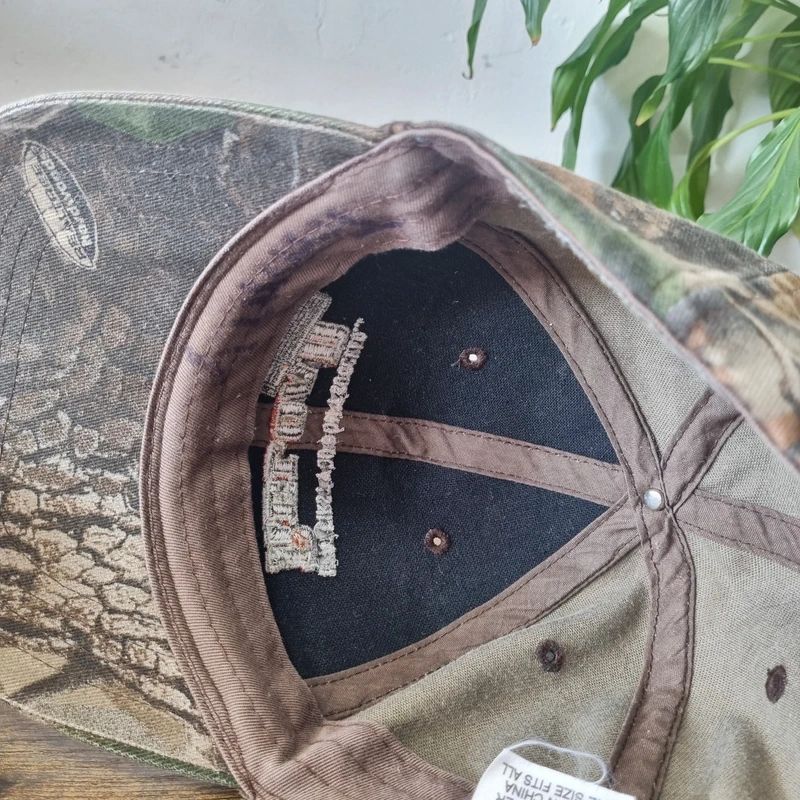 Vintage American Baseball Hat Snapback cap one size adjustable khaki green realtree reload