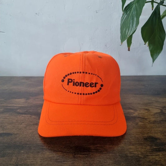Vintage American Baseball Hat Snapback cap one size adjustable neon orange pipneer