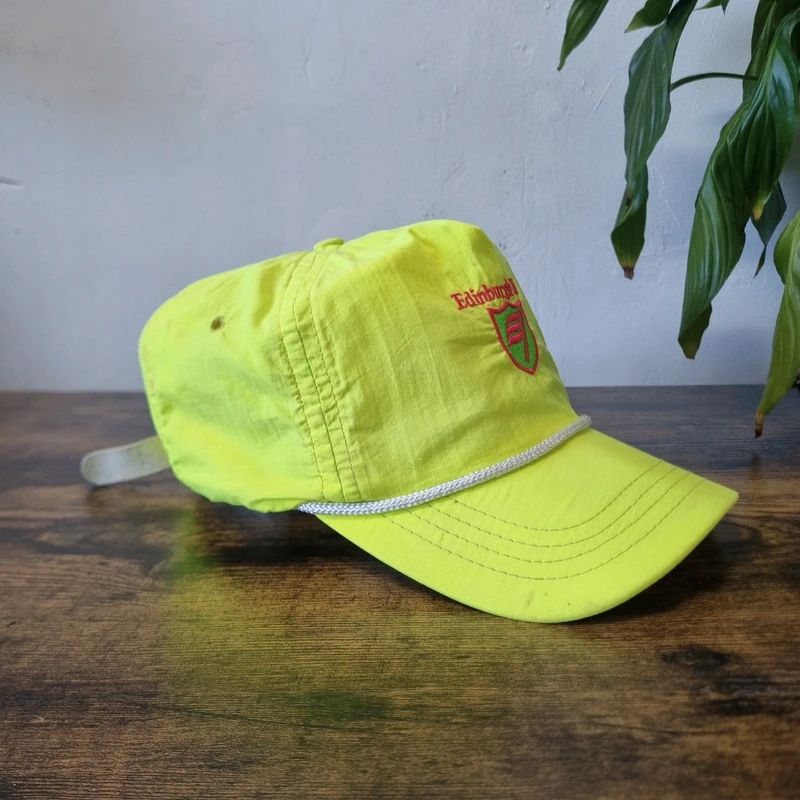 Vintage American Trucker Hat Snapback cap one size adjustable Edinburgh usaneon yellow
