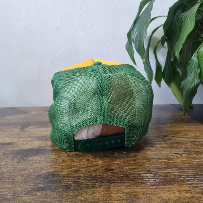 Vintage American Trucker Hat Snapback cap one size green yellow RSES Educational Foundation