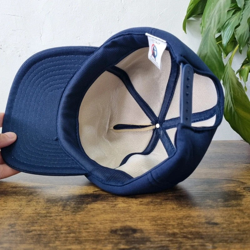 Vintage American Trucker Hat Snapback cap one size adjustable navy fire & rescue