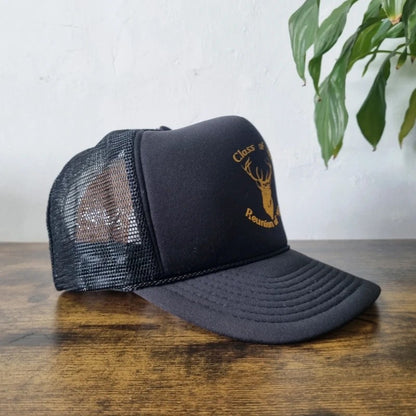 Vintage American Trucker Hat Snapback cap one size adjustable black class of 62 reunion