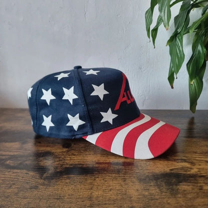Vintage American baseball Hat Snapback cap one size adjustable Alied navy red Usa