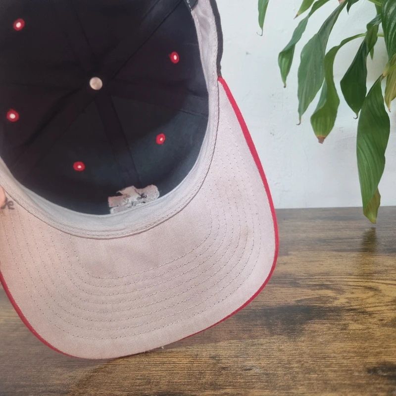 American baseball Hat Snapback cap S/M adjustable black red S lightning