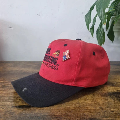 Vintage American Baseball Hat Snapback cap one size red excavating